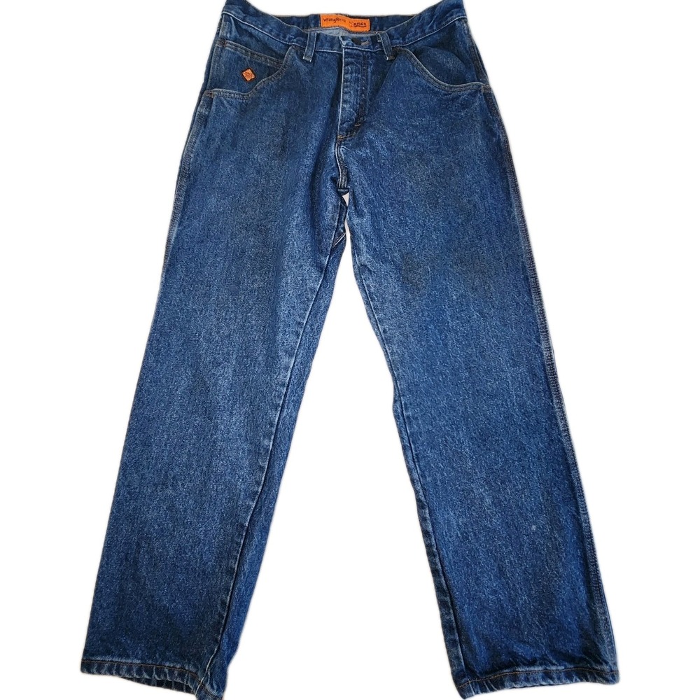 WRANGLER FR Riggs Workwear Jeans Mens 32x30 Blue Flame Resistant FR3W050